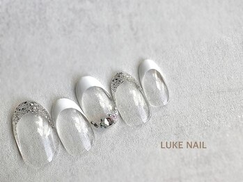 ルークネイル 恵比寿店(LUKE NAIL)/キラキラフレンチ　春夏秋冬