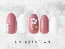 ネイルステーション ルミネ町田店(NAIL STATION)/フラワーネイル／パラジェル