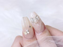 白グラ 大人ガーリー イニシャル