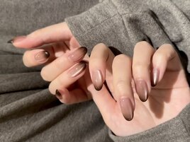 カラーグラデーション秋ネイル