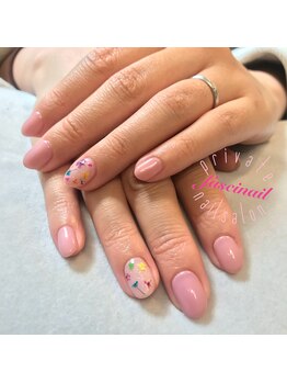 押し花ガーリーネイル