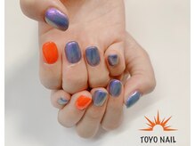 トヨネイル(TOYO NAIL)/偏光パールブルー&ネオン☆