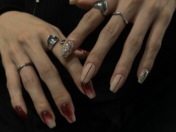 オー(O)/red × white