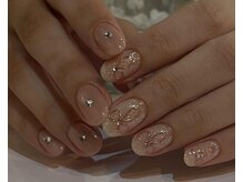 アイネイルズ 梅田店(I nails)/ちゅるんミラーリボンぷっくり