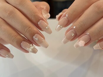アイ ネイルズ 天神店(I nails)/rose french　￥6500～