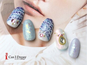 キャンアイドレッシー ヨコハマ元町店(Can I Dressy)の写真/ライブネイルのキャラクターも描きます♪持ち込みアートでオリジナリティ溢れる指先に☆推し活女子の味方◎