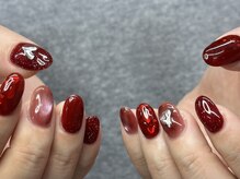 ゆびノさき イケブクロ(ゆびノさき+ikebukuro)/バレンタインネイル