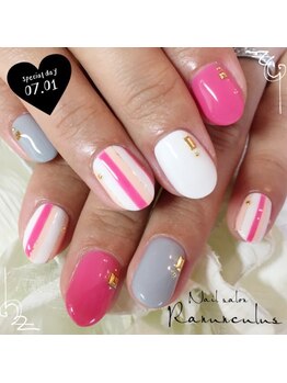 ラナンキュラス(Ranunculus)/ガーリー☆ストライプ♪♪♪