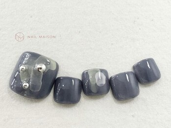 ネイルメゾン 梅田(NAIL MAISON)/海インクグレーメタリックフット