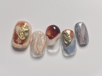 ブルー×ブラウンニュアンス