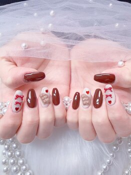 エミリオネイル(EMILIO NAIL)/バレンタインネイル/シンプル