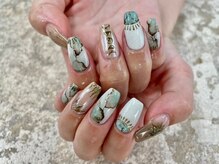 ベーシック ネイルウィザードアカデミー 本厚木店(Basic×NailWizardAcademy)/ターコイズアート