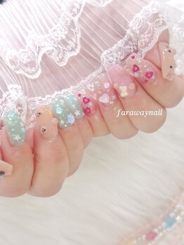 ファラウェイネイル(Faraway nail)/夏ネイル/y2kネイル/パラジェル
