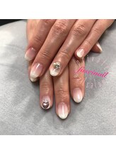 ファッシネイル(fascinail)/白グラブライダルネイル