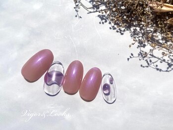 ヴィガー アンド ルックス 白金 目黒(Vigor&Looks)/シンプル　ピンク　ミラー