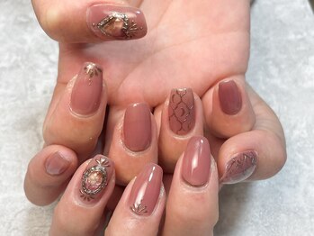 ハートジュエリーネイル