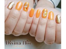 キイコネイル(kiiko.nail)/オレンジ夏ネイル