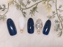 トータルビューティーローズ(Rose)/ネイビー大人冬ネイル