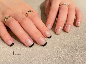 アイネイルズ 吉祥寺店(I nails)/ちぐはぐフレンチネイル[吉祥寺]