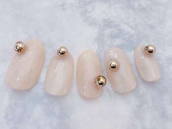 ネイルサロン ウィル 恵比寿(will)/ワンカラーメタルパーツアート