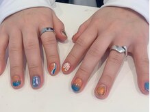 プラチナムドール 福岡警固店(PLATINUMDOLL)/成人式 ネイル 夏グレー