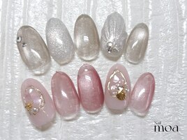 海ネイル　夏ネイル　貝殻