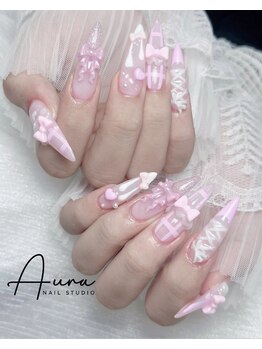 オーラネイル(Aura Nail)/ちゅるんピンクネイル