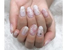 マーノ 津田沼ビート店/雪の結晶ネイル