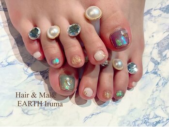 アース 入間店(HAIR & MAKE EARTH)/ニュアンスフットネイル
