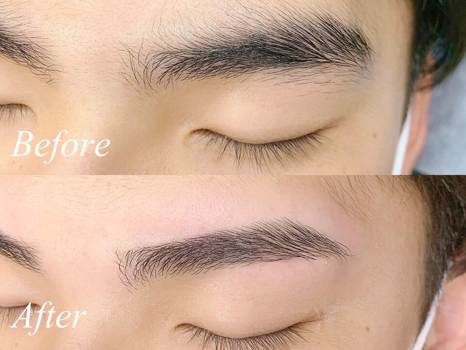 メンズアイブロウデザインWAX＋ハリウッドブロウリフト \5900