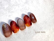 ルークネイル 恵比寿店(LUKE NAIL)/べっこうマグネットネイル　秋冬