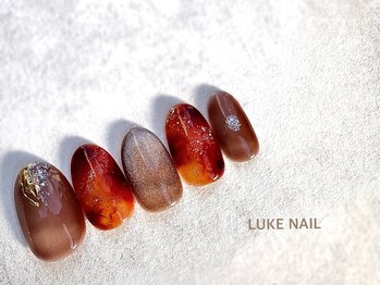 ルークネイル 恵比寿店(LUKE NAIL)/べっこうマグネットネイル　秋冬