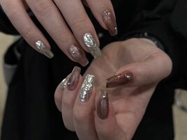 マグネットミラー赤シルバ¥7000