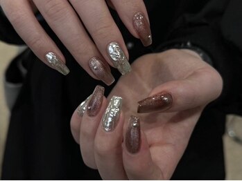 ネイルメゾン 天神店(NAIL MAISON)/マグネットミラー赤シルバ¥7000