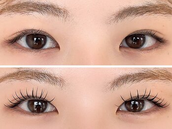 まつ毛エクステアンドネイル フィーカ 新松戸(FIKA)の写真/【目を大きく見せたい方に】エクステ×パーマで最上級のデカ目効果！汗・水にも強くて無敵★