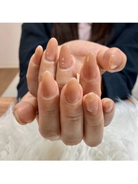烏龍ミルクティーネイル