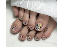 ブルー(Blue)/宝石ネイル／フラッシュネイル