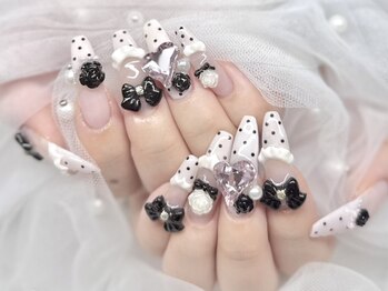 マミーフルール(Mamie fleur)の写真/【大満足☆つけ放題】大人かわいい♪長さだし可◎《量産型*ちゅるんネイル》持ち込みデザインwelcome！