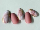 天然石風×マットネイル/定額制