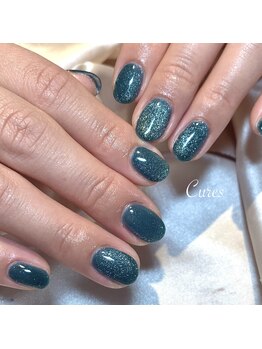 キュアーズ ネイル(CURES NAIL)/グリーンマグネットネイル