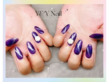 偏光マグのチップ長さ出しネイル