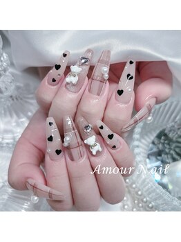 チェックネイル×マグネット