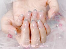 エンジェルネイルサロン(Angel nail salon)/シルバーガラスフレンチ