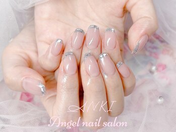エンジェルネイルサロン(Angel nail salon)/シルバーガラスフレンチ
