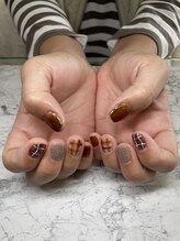 ジェイエフワイネイル(JFY nail)/【吉村】チェック×ニュアンス