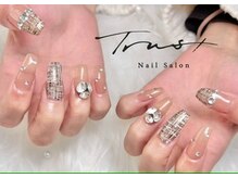 トラストネイル 佐野店(TRUST Nail)/ツイードネイル×ビジュー
