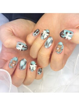 バレンタインネイル