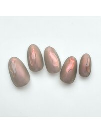 マット　秋　ミラーネイル