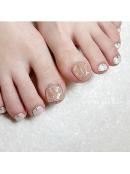 フルール(fleur)/埋め尽くし×ミラーネイル