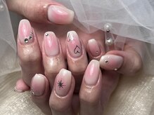 トリー アンド デリー(Toliy&Deliy)/大人可愛いピンクチークネイル